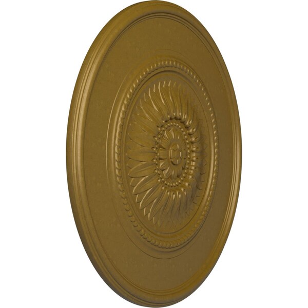 Wigan Ceiling Medallion, Hand-Painted Gold, 29 3/4OD X 1 1/2P
